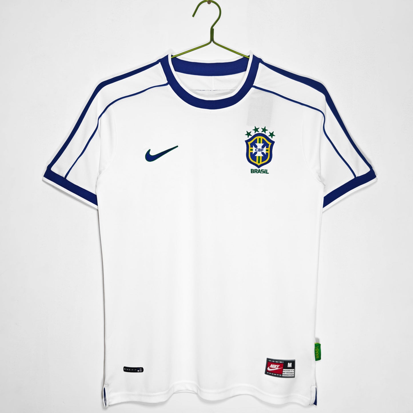 Brazil Retro Away Jersey Men – White Football Shirt