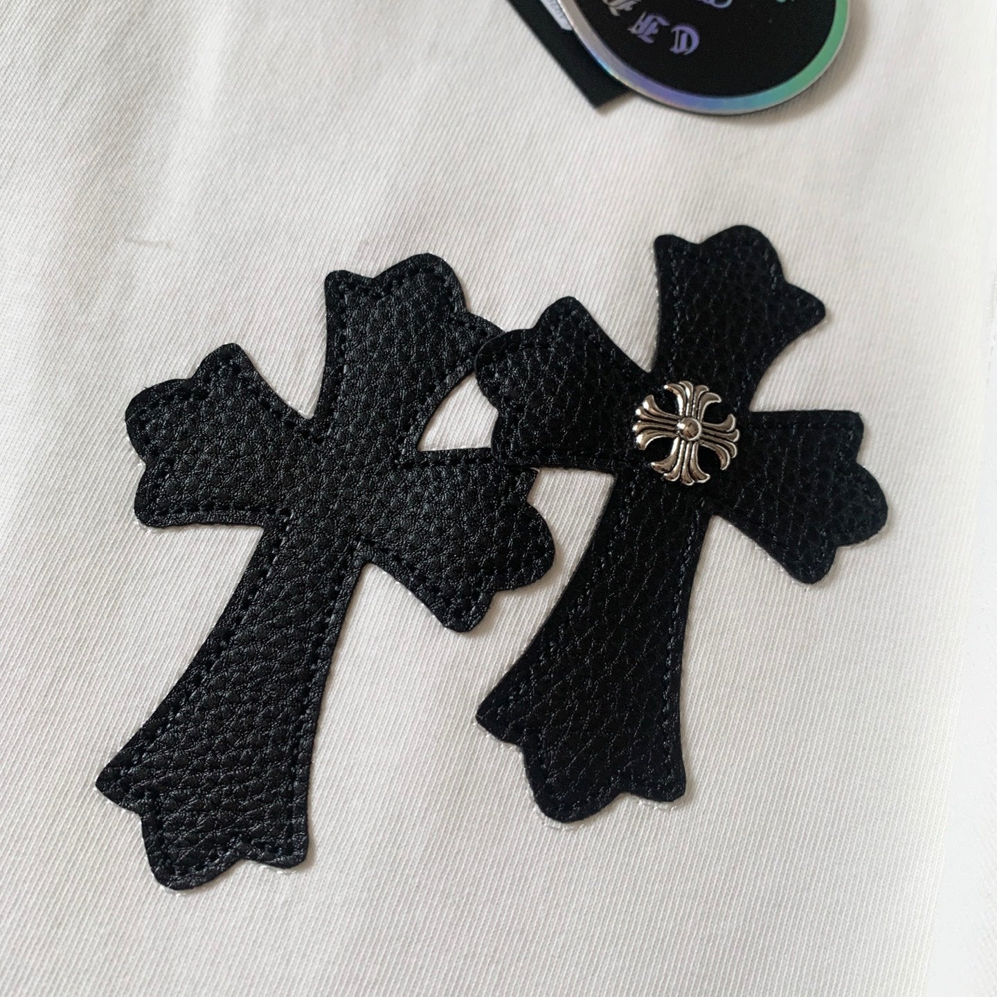 Chrome Hearts Washed Custom-Woven Cotton Couple Short Sleeve T-Shirt