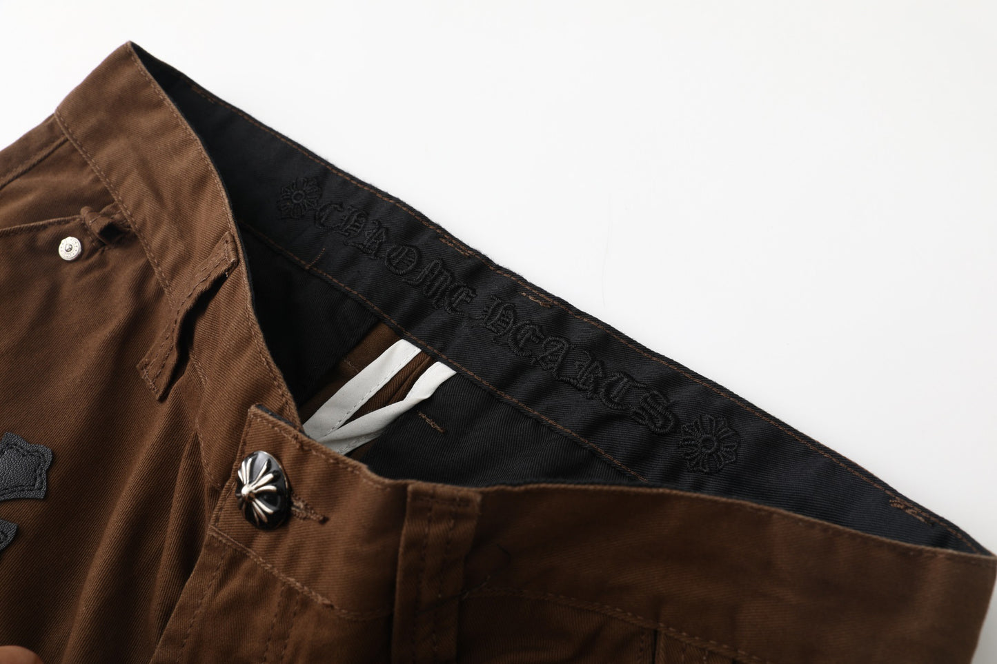 Chrome Hearts Brown Casual Denim Jeans