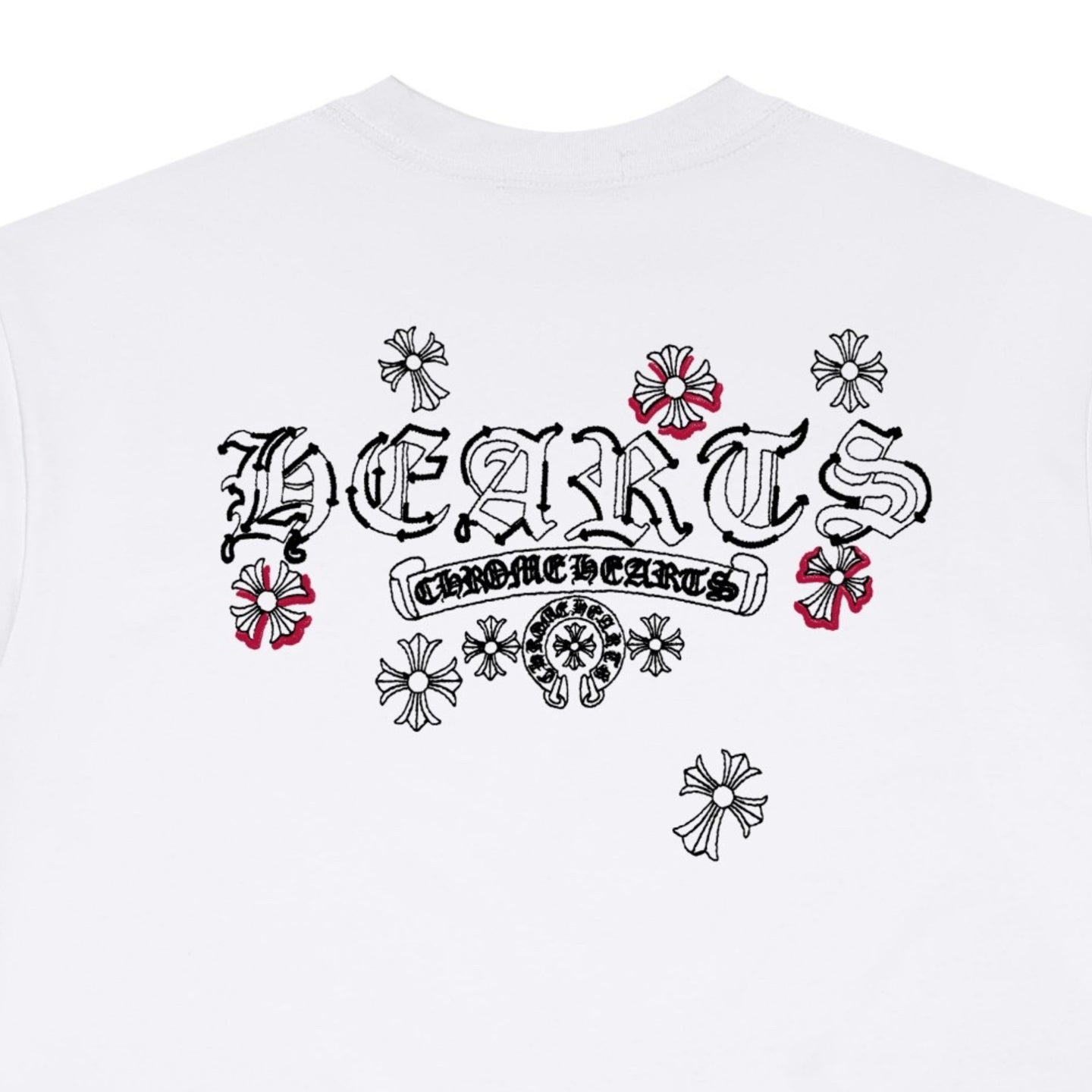 Chrome Hearts Sanskrit Floral Crew Neck T-Shirt