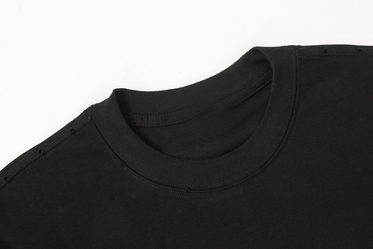 New Unisex Black Multi-Line Broken Letter Graphic T-Shirt, Crew Neck Short Sleeve Regular Fit Pullover Tee