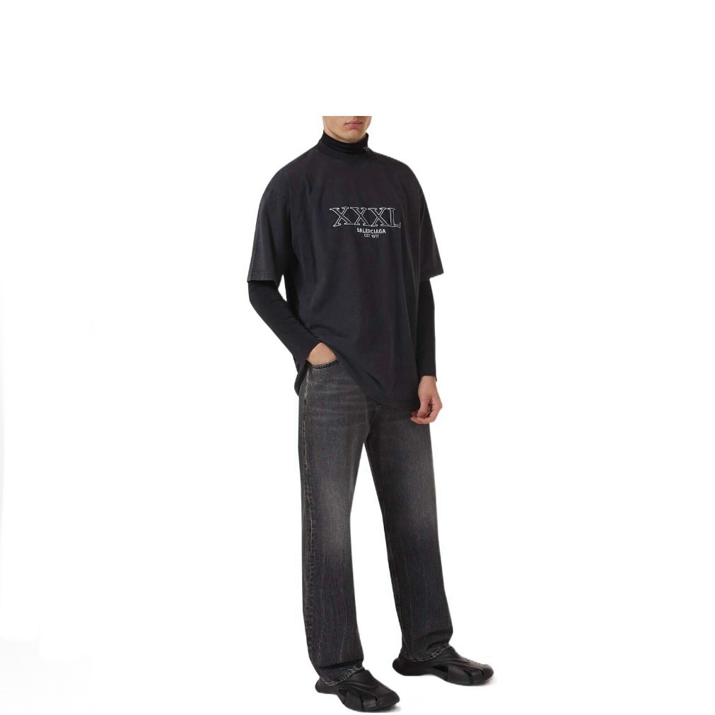 New XXXL Logo Graphic T-Shirt, Crew Neck Short Sleeve Casual Tee