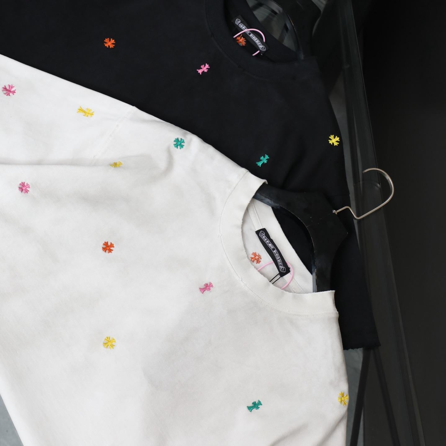 Chrome Hearts 26SS Ink Splatter Vintage Short Sleeve T-Shirt