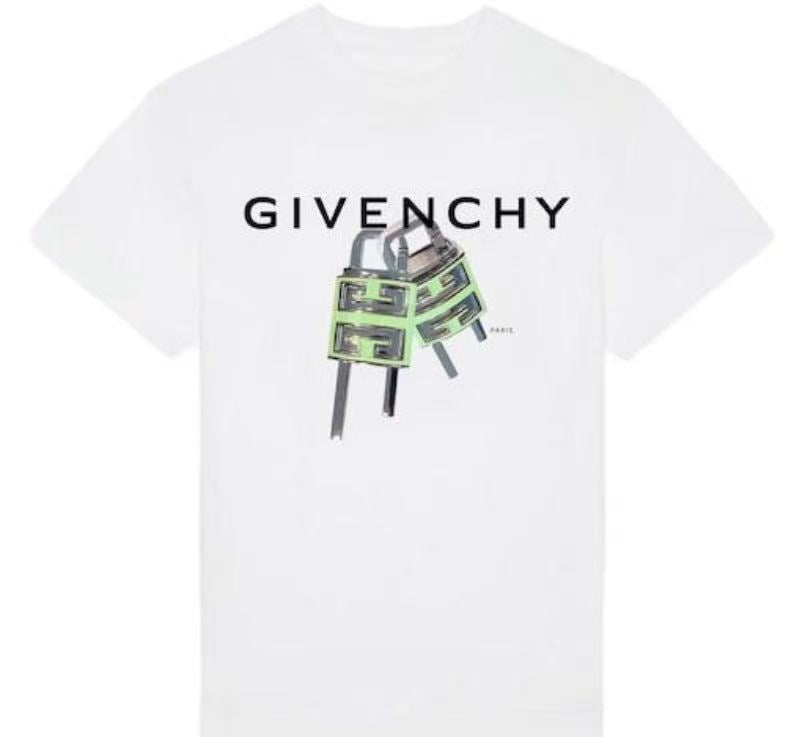 New Men’s Crew Neck T Shirt with Classic Lock Print