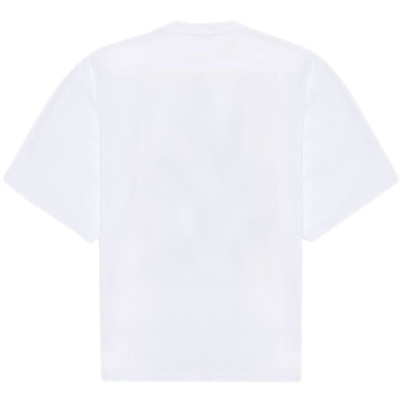 New Loose Fit Casual Crew Neck T Shirt with Architectural Letter Print Design