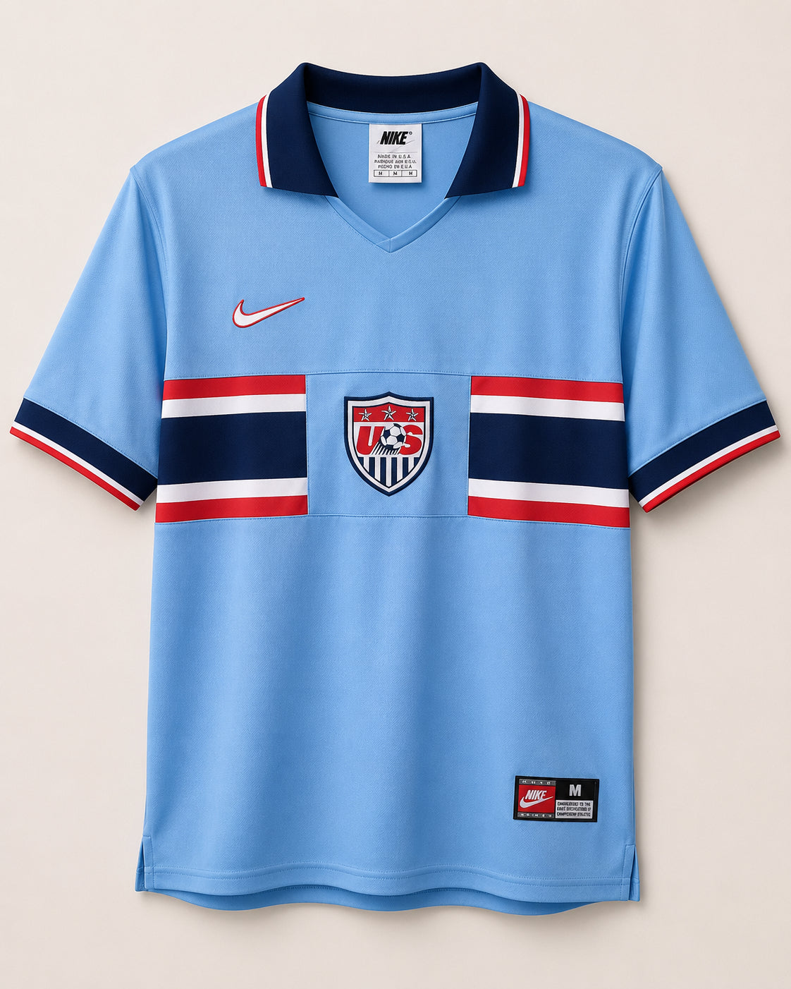 USA Retro Away Jersey Men – Light Blue Football Shirt