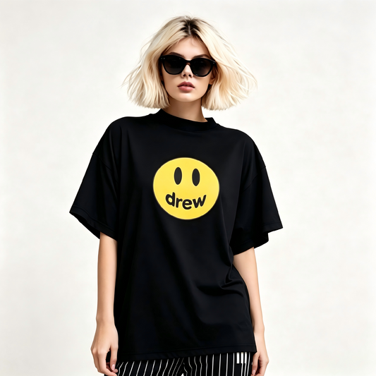 NEW Smiley Face Graphic Tee Premium Cotton Streetwear T-Shirt