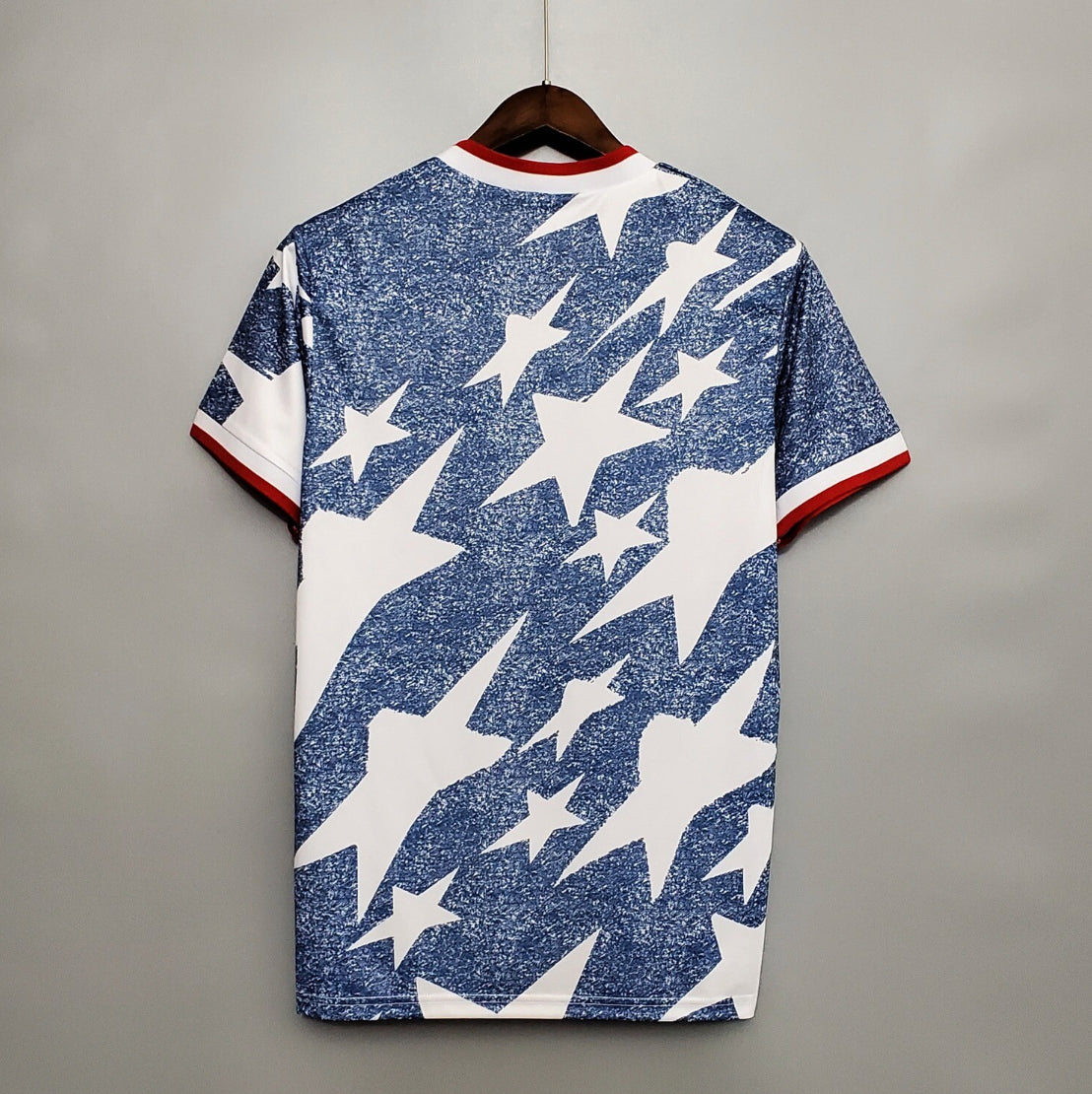 USA Retro Star Jersey Men – Blue Football Shirt