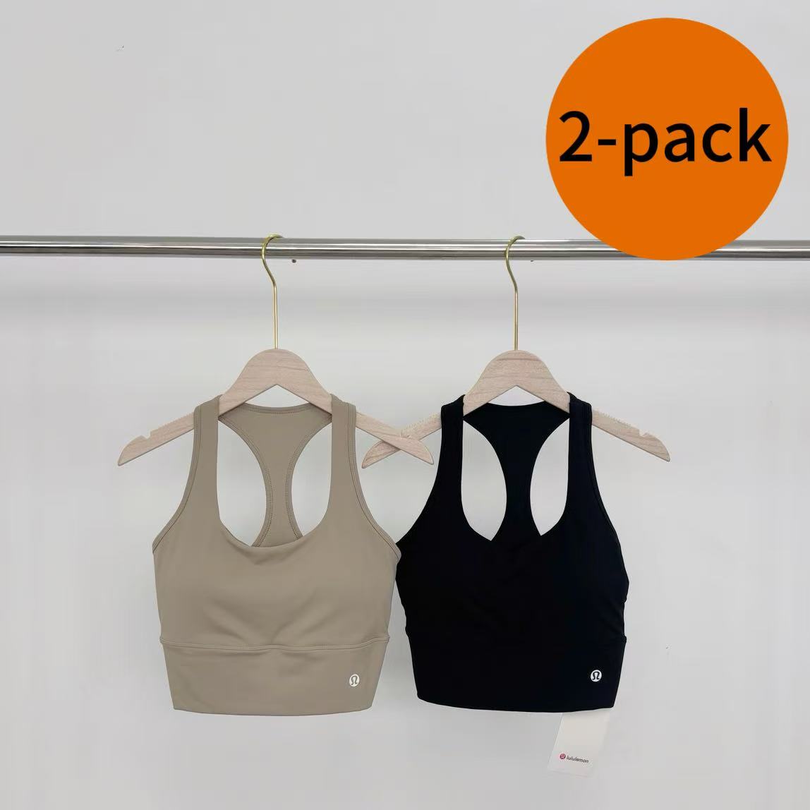 2-pack New Professional Shockproof Yoga Sports Bra