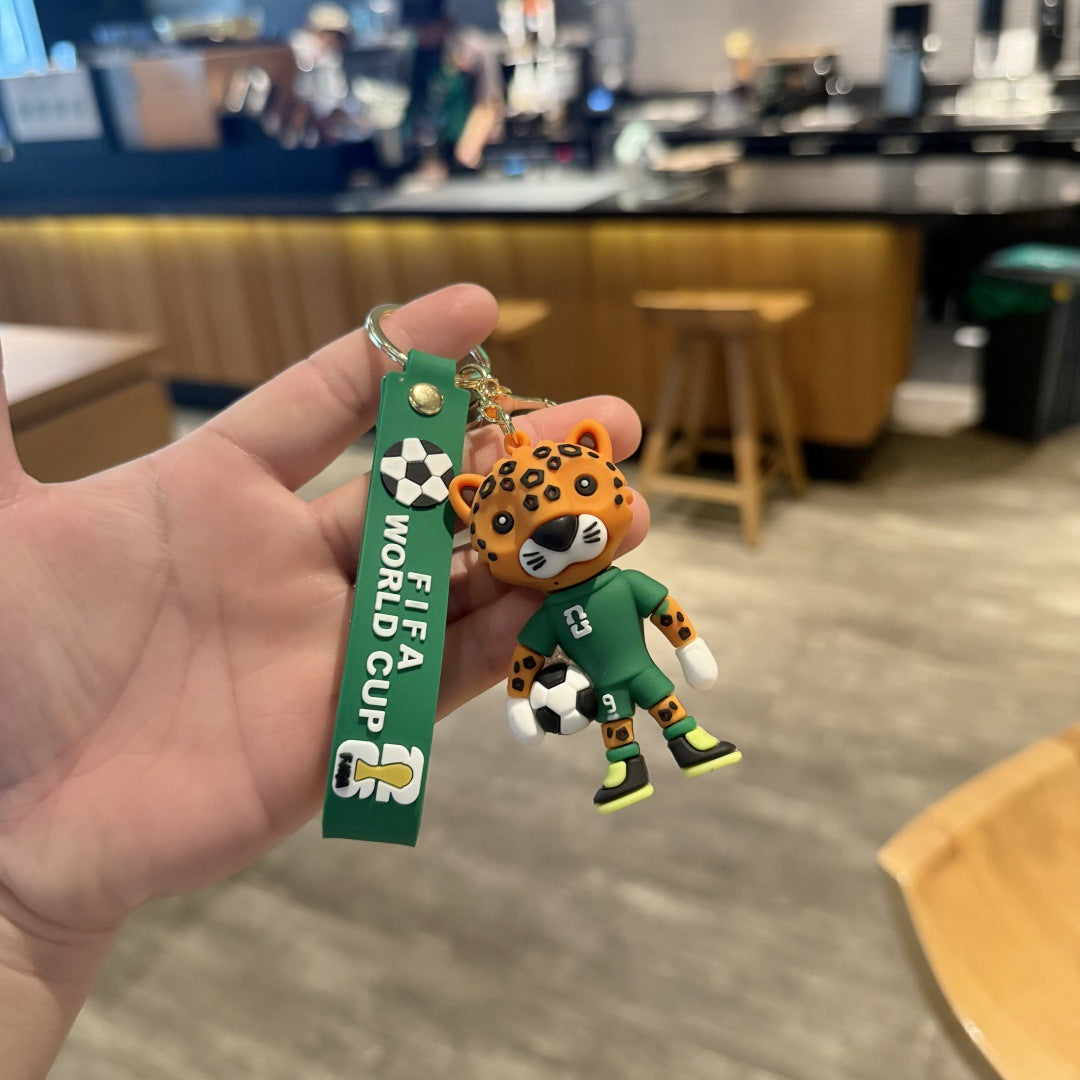 2026 World Cup Mascot Keychain Set – Football Souvenir Bag Charm