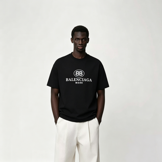 New Black Letter Logo Print Graphic Tee, Crew Neck Short Sleeve T-Shirt