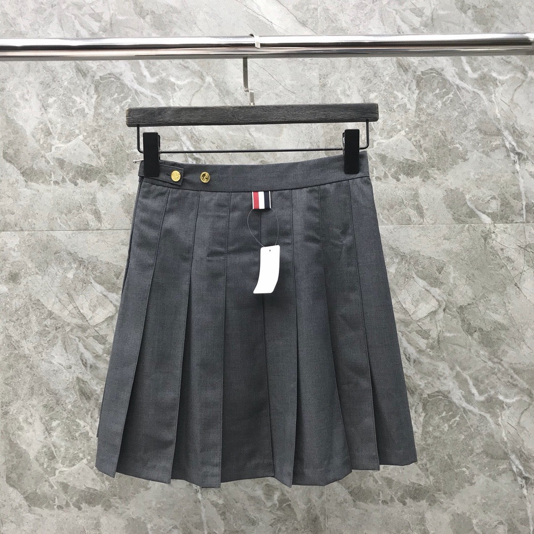 Women's High Waist High Low Ruched Mini Skirt