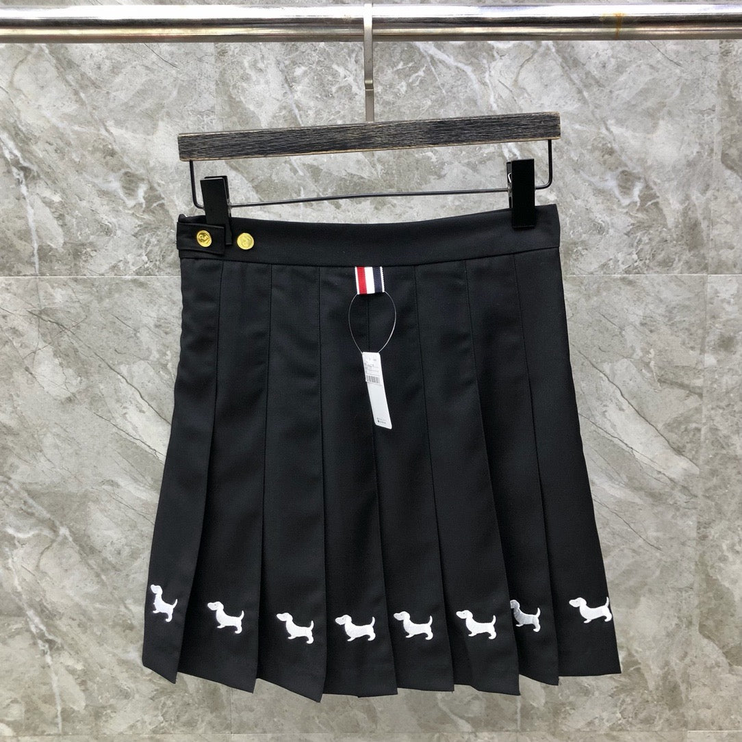 Women's High Waist Puppy Embroidered Mini Skirt