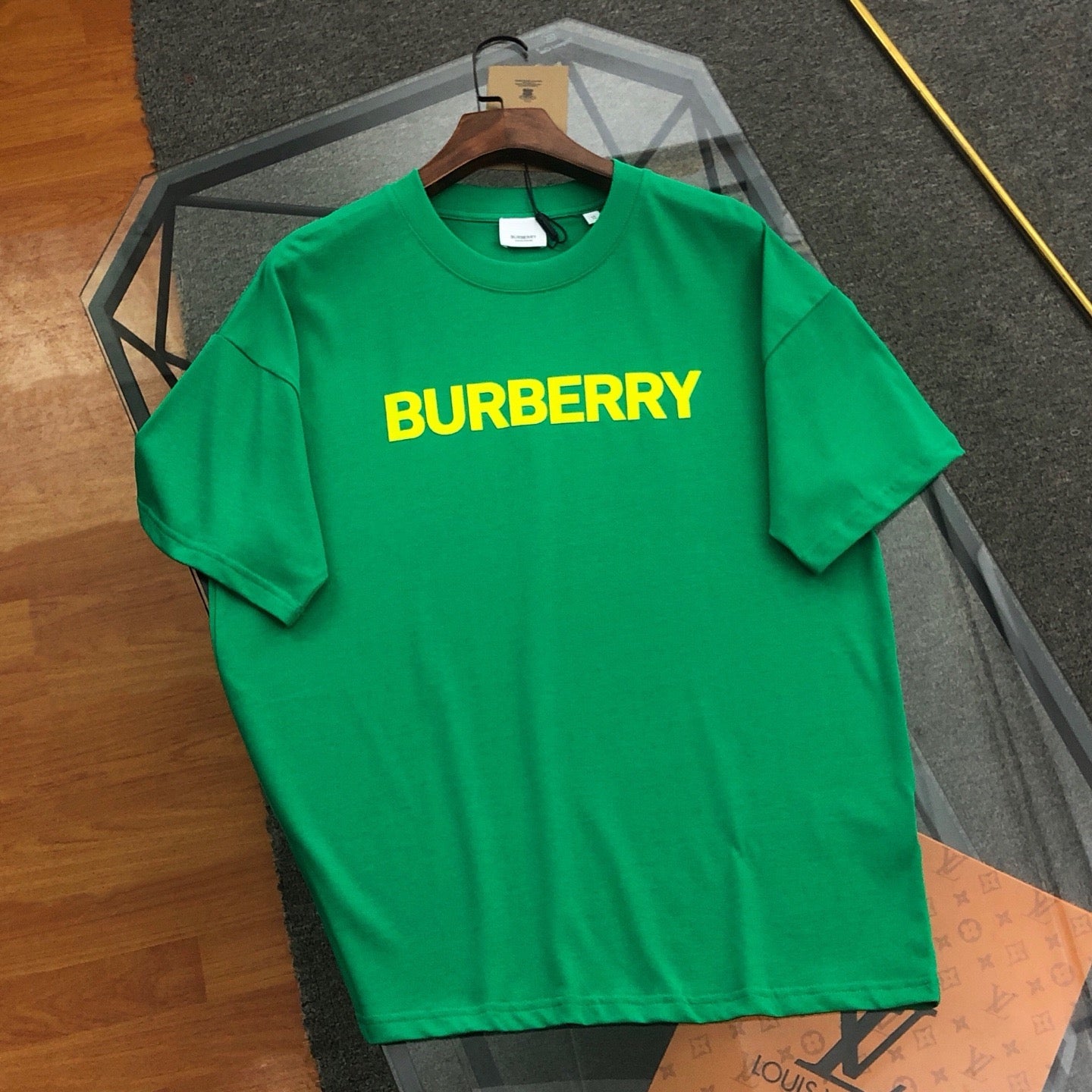 Embroidered Letter Logo Crew Neck T-Shirt