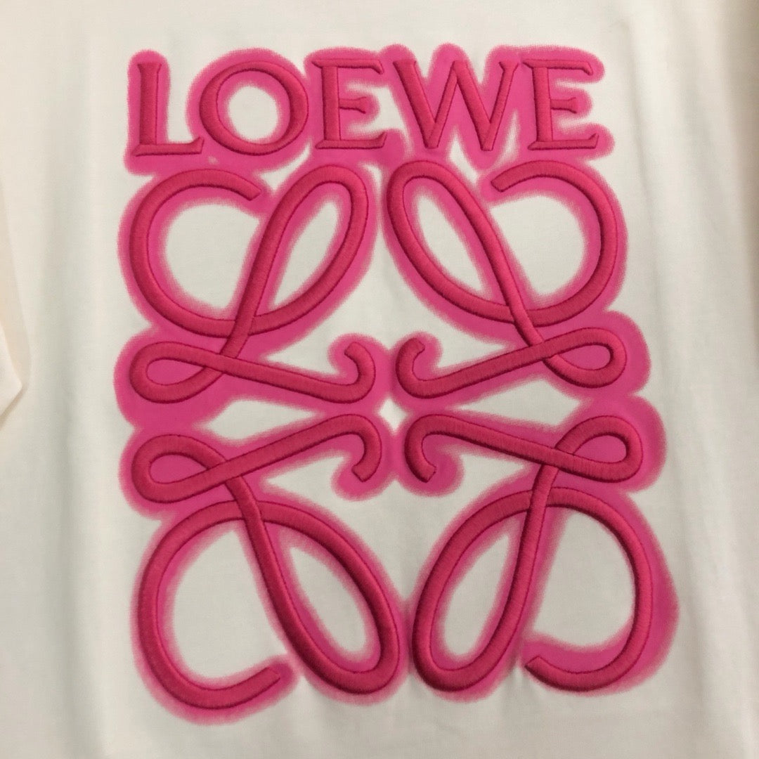 Spring Summer Embroidered Logo Crew Neck T-Shirt