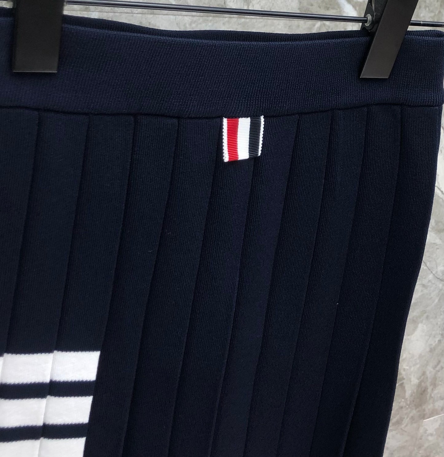Women's Knit Four Stripe Mini Skirt