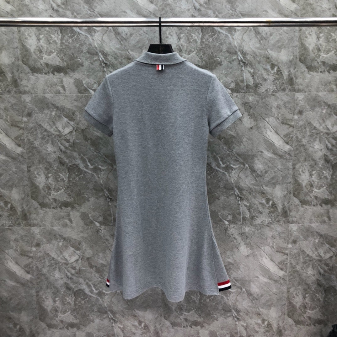 Women's Piqué Cotton Polo Dress with Contrast Webbing Detail
