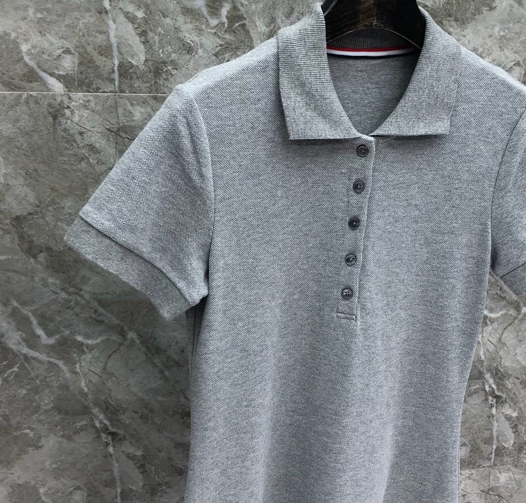 Women's Piqué Cotton Polo Dress with Contrast Webbing Detail