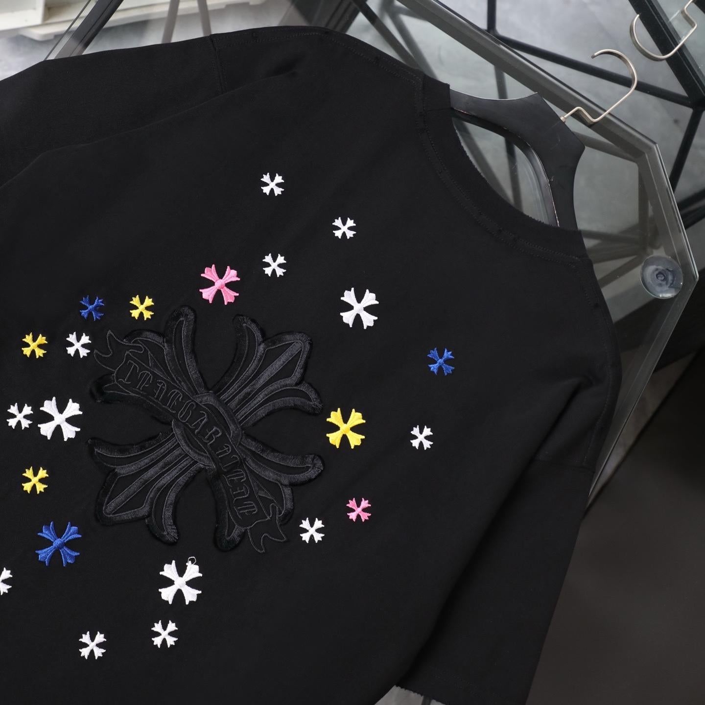 Chrome Hearts 26SS Cutout Embroidered Vintage Short Sleeve T-Shirt
