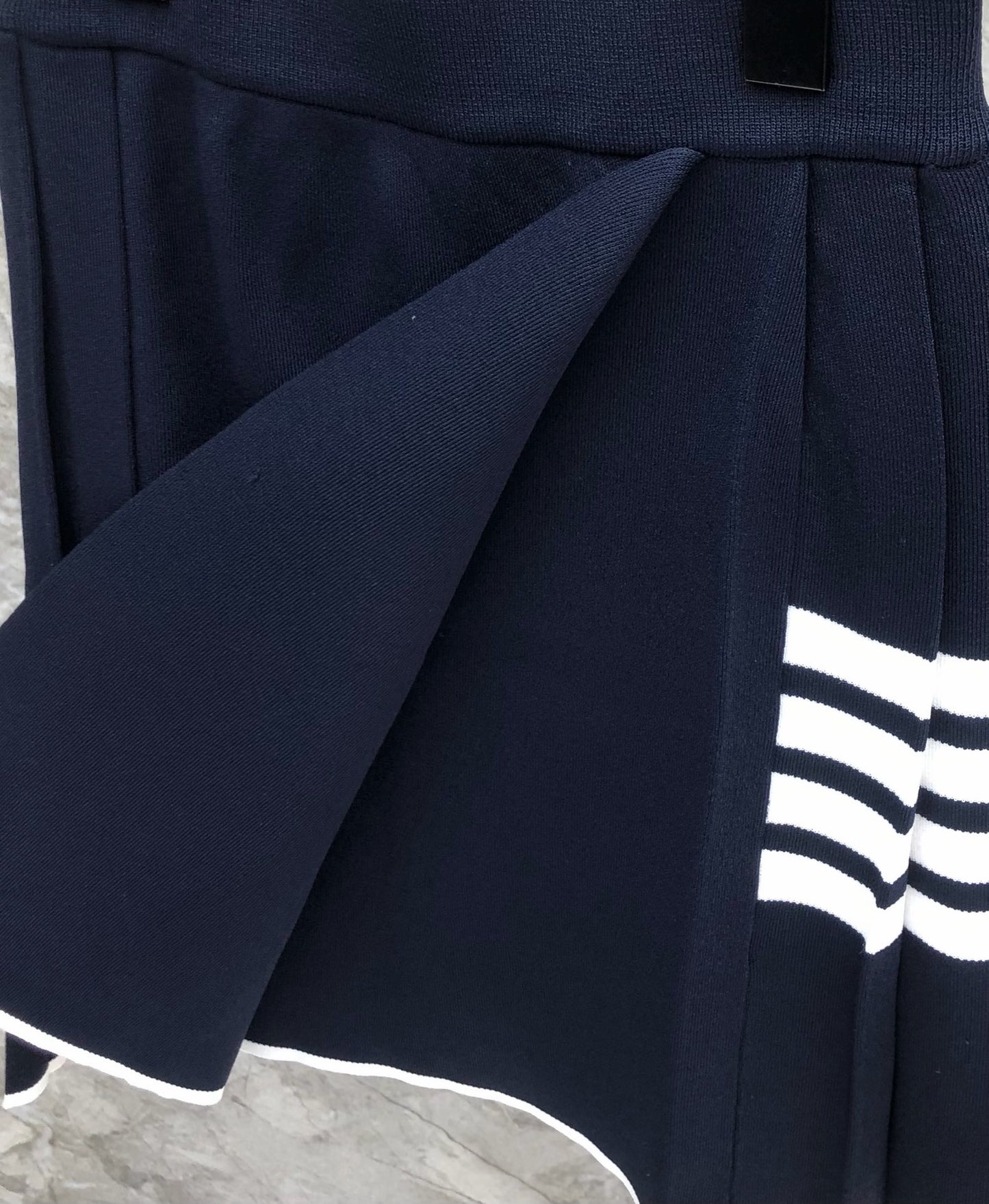 Women's Knit Four Stripe Mini Skirt