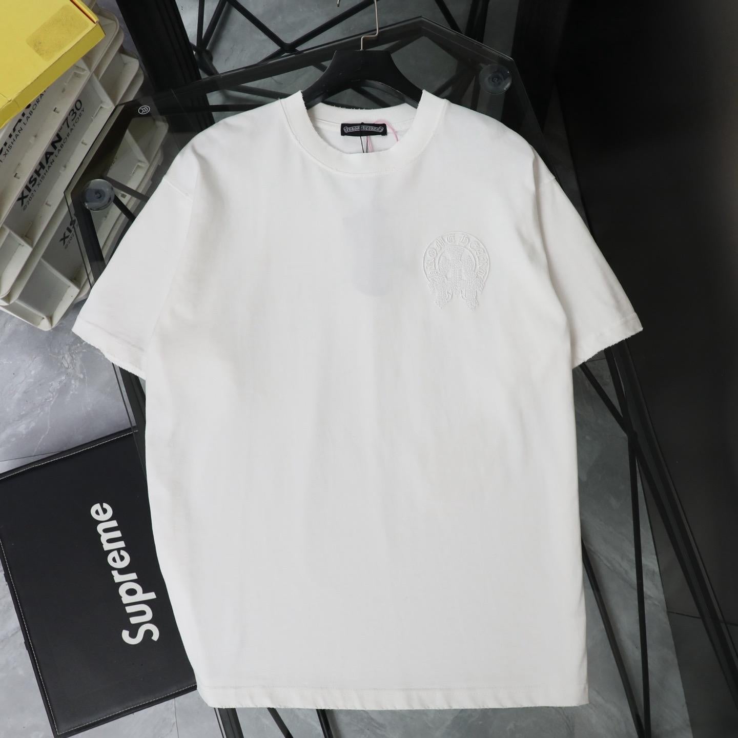Chrome Hearts 26SS Hollow Embroidered Vintage Short Sleeve T-Shirt