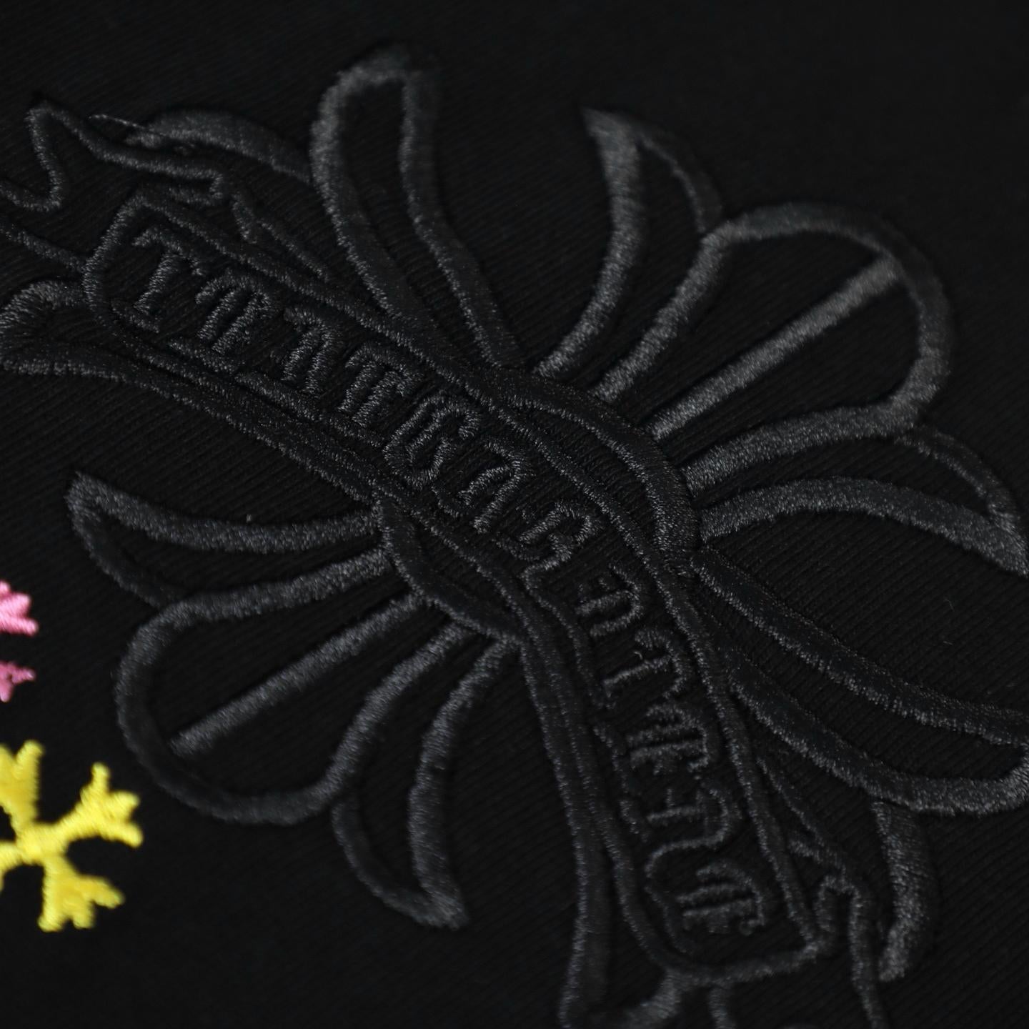 Chrome Hearts 26SS Cutout Embroidered Vintage Short Sleeve T-Shirt