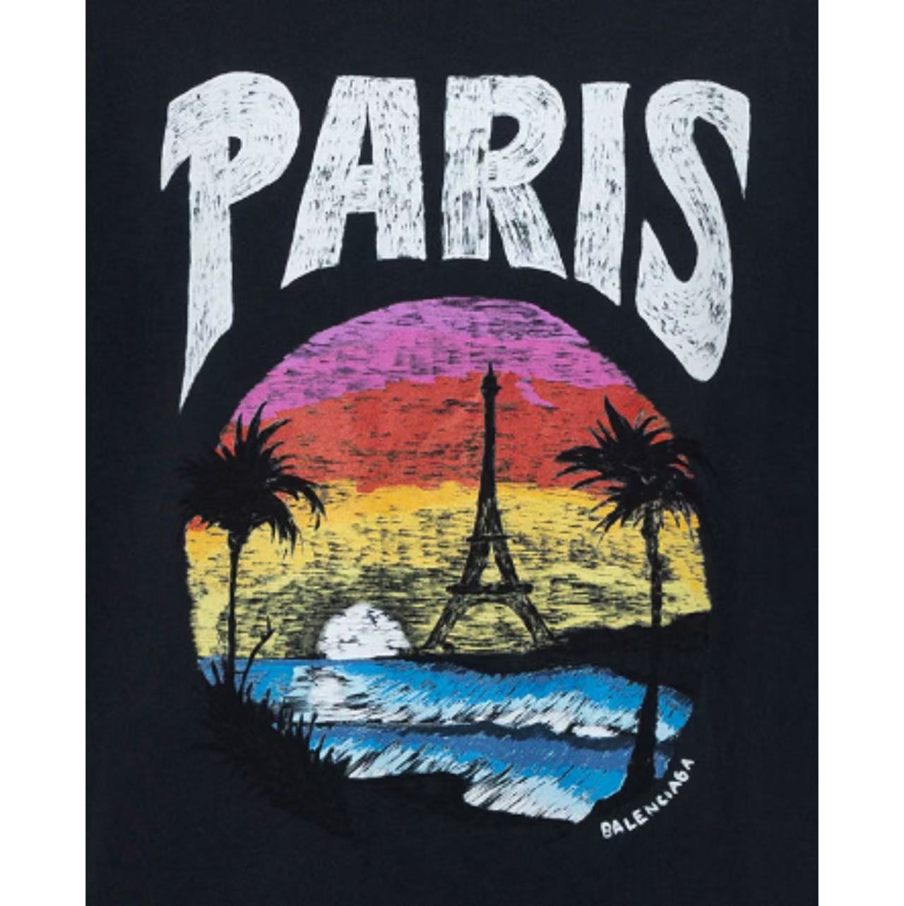 New Crew Neck Pure Cotton T Shirt with Architectural Letter Graphic Print