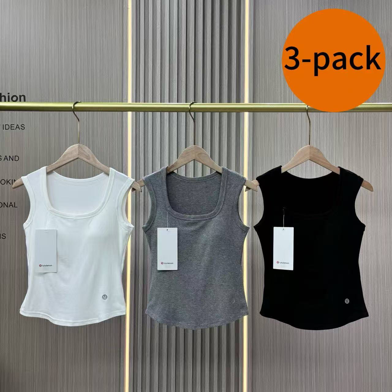 3-pack 2026 New Built-In Bra Sleeveless Tank Top
