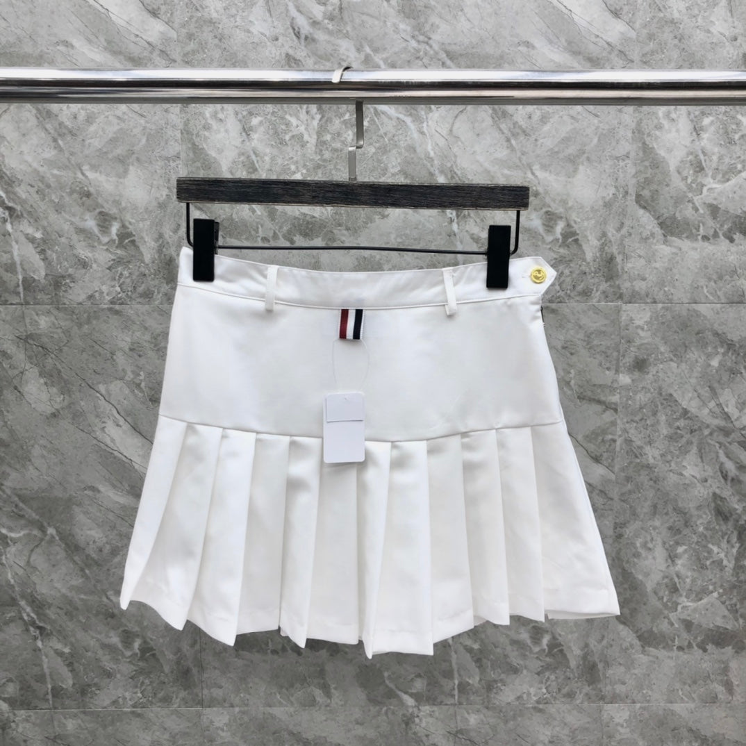 Women's High Waist Pleated Mini Skirt Classic Schoolgirl Style