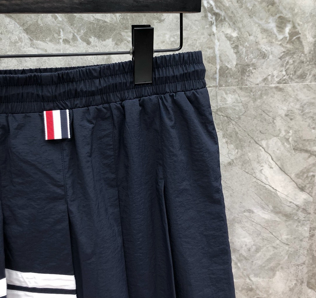 Women's Elastic Waist Four Stripe Mini Skirt