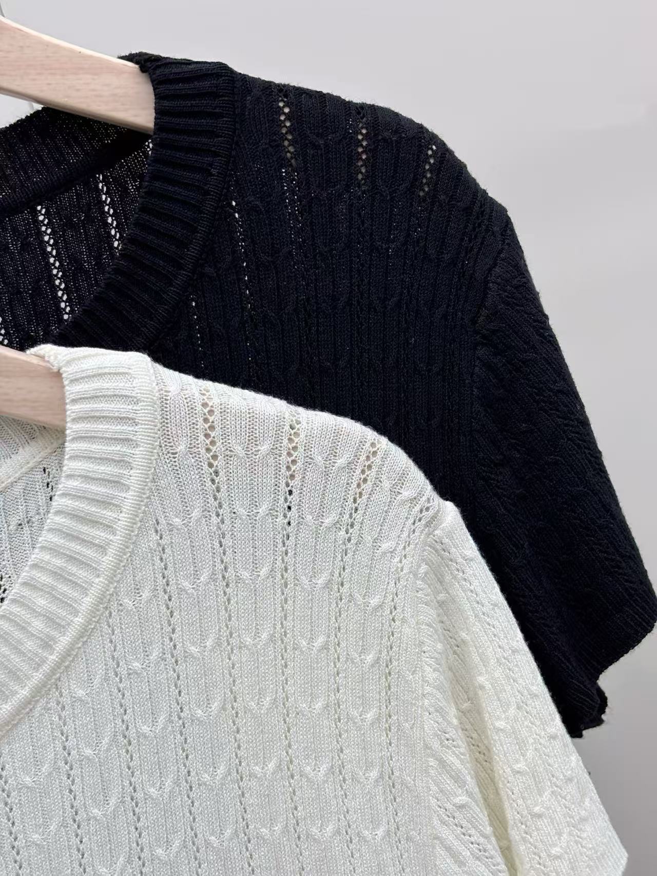 2-pack 2026 New Ice Silk Knit Lace Shrug Short Sleeve Cardigan