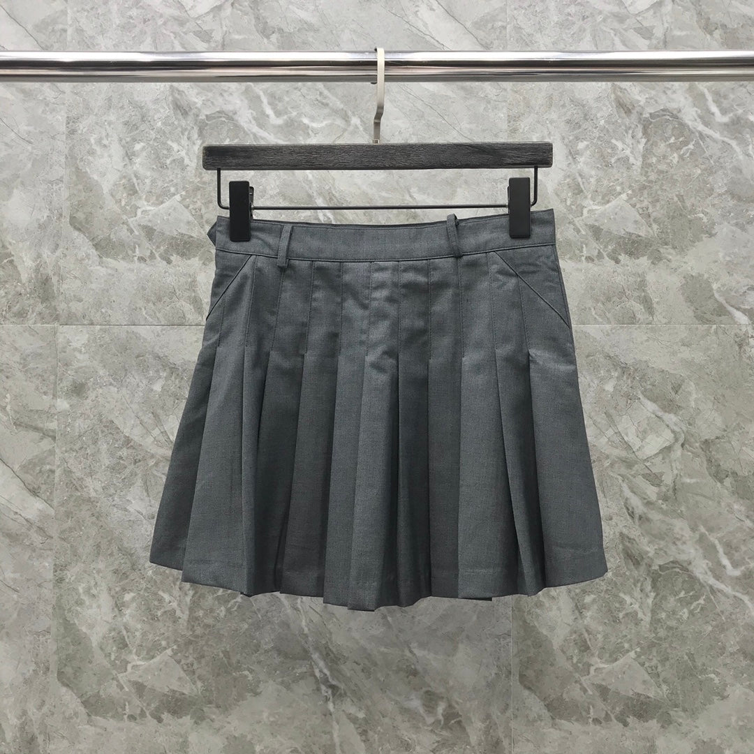 Women's High Waist Pleated Mini Skirt Classic Schoolgirl Style