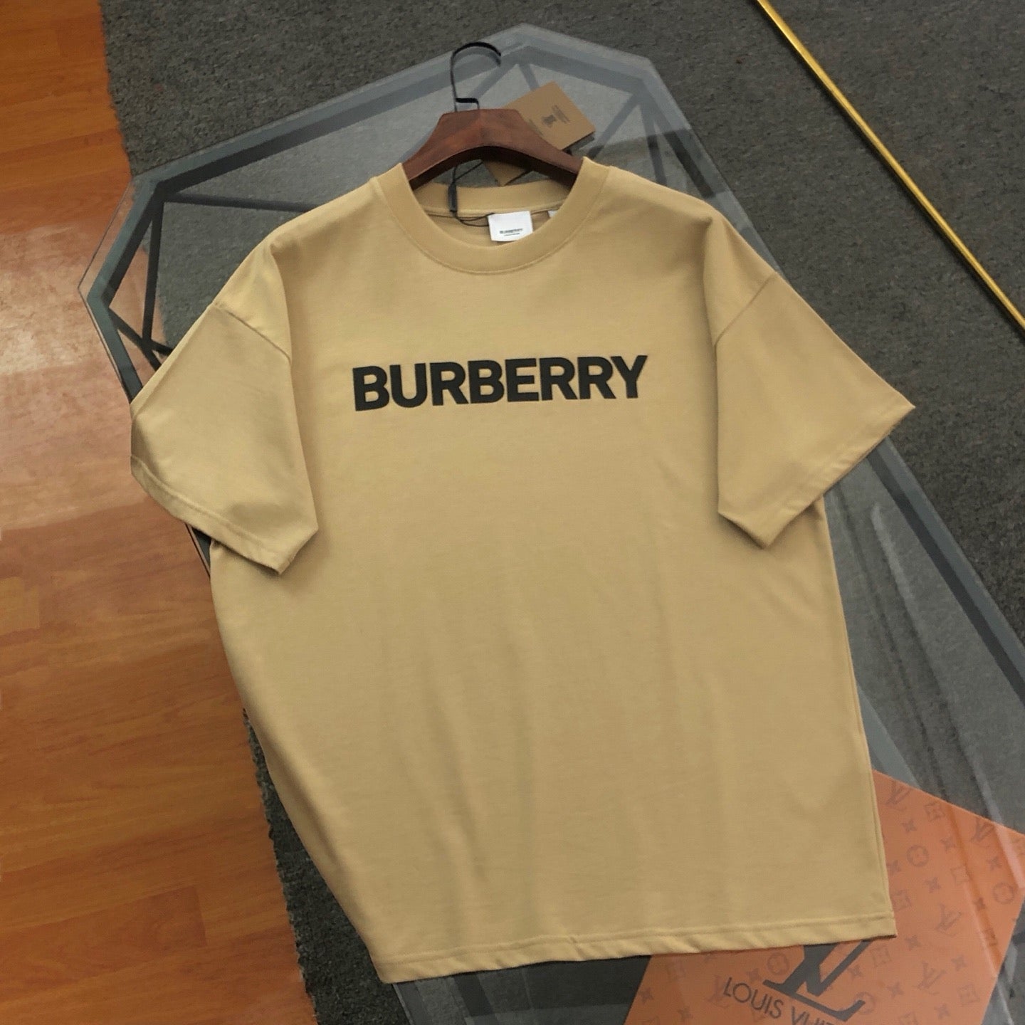 Embroidered Letter Logo Crew Neck T-Shirt