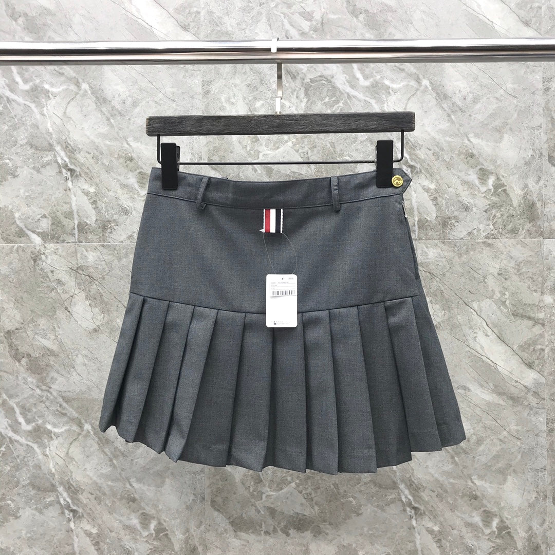 Women's High Waist Pleated Mini Skirt Classic Schoolgirl Style