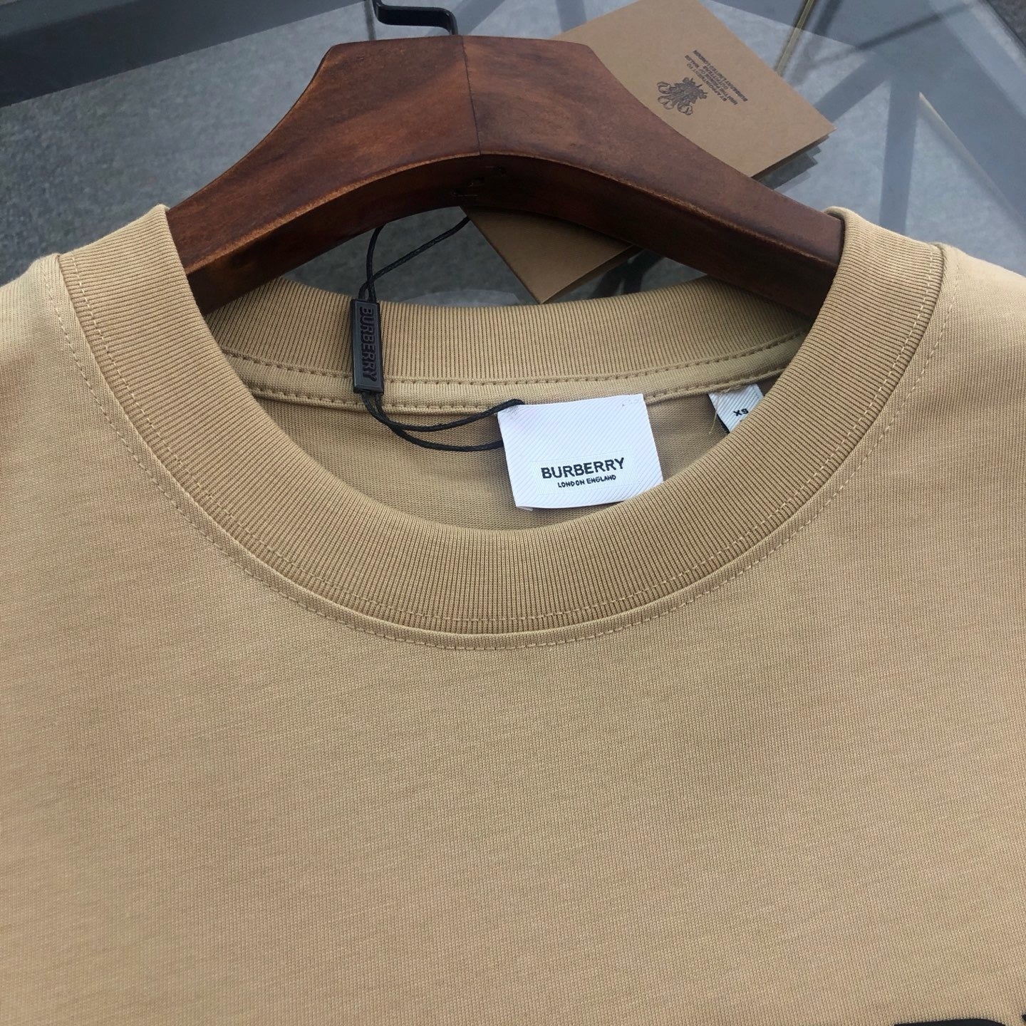 Embroidered Letter Logo Crew Neck T-Shirt