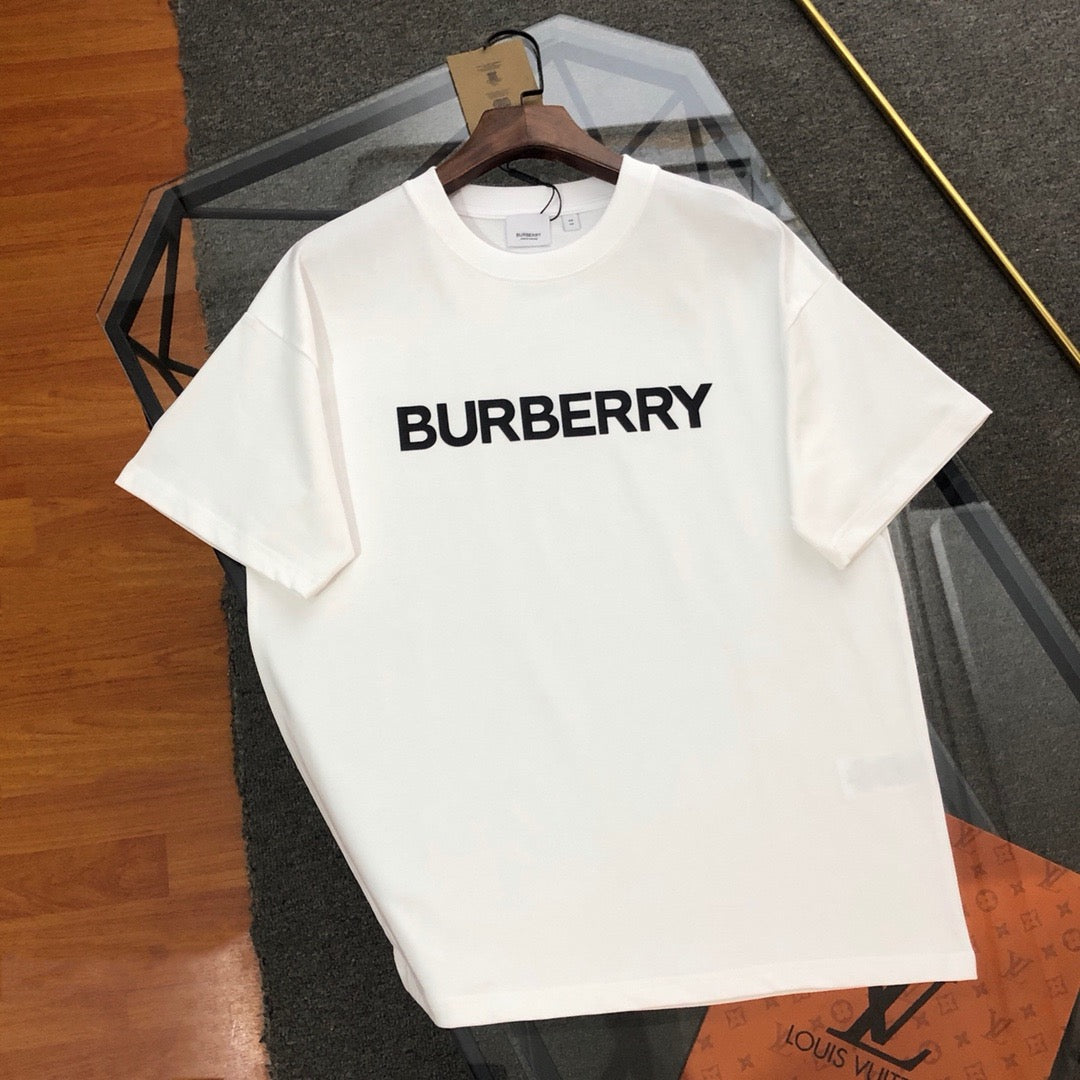 Embroidered Letter Logo Crew Neck T-Shirt