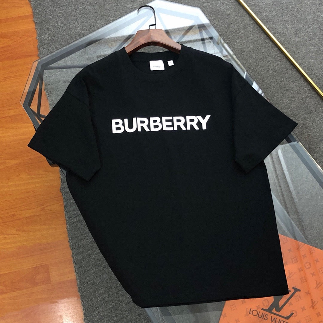 Embroidered Letter Logo Crew Neck T-Shirt