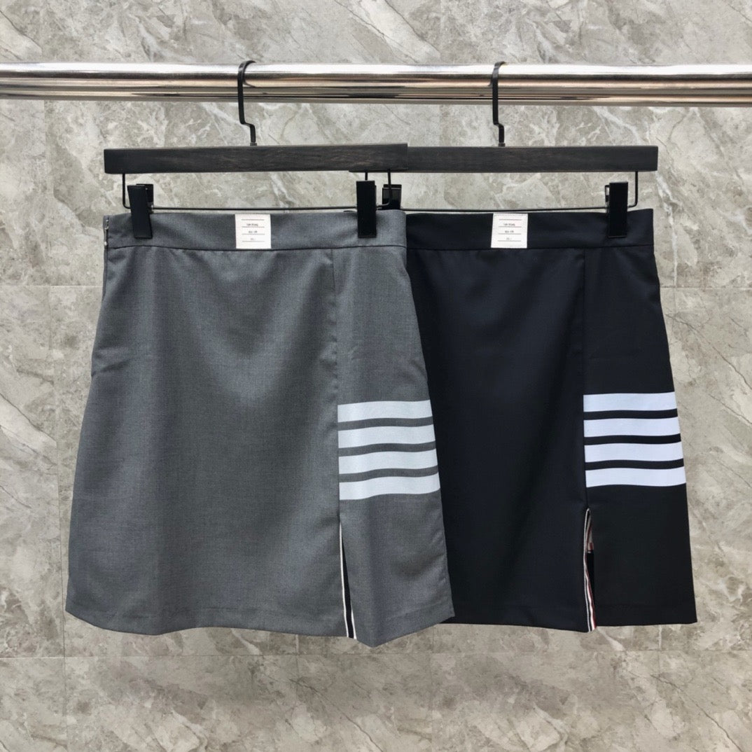 Women's High Waist Bodycon Slit Mini Skirt
