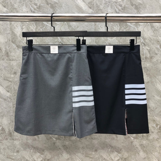 Women's High Waist Bodycon Slit Mini Skirt