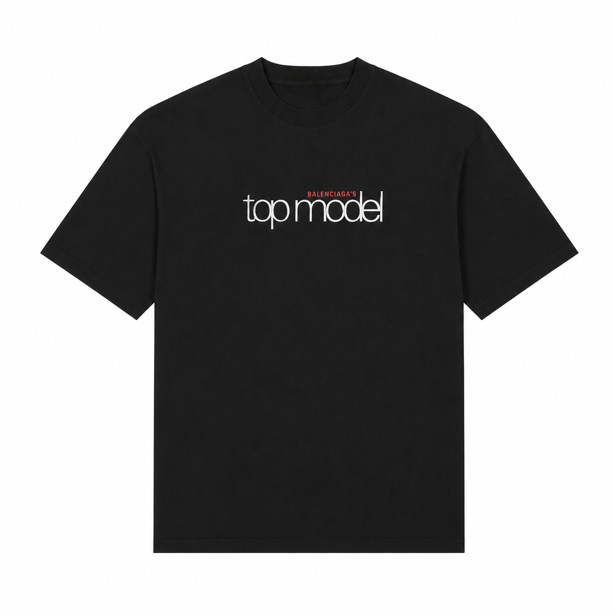 New Black Top Model Vintage Jersey T-Shirt, Fit Short Sleeve Casual Tee
