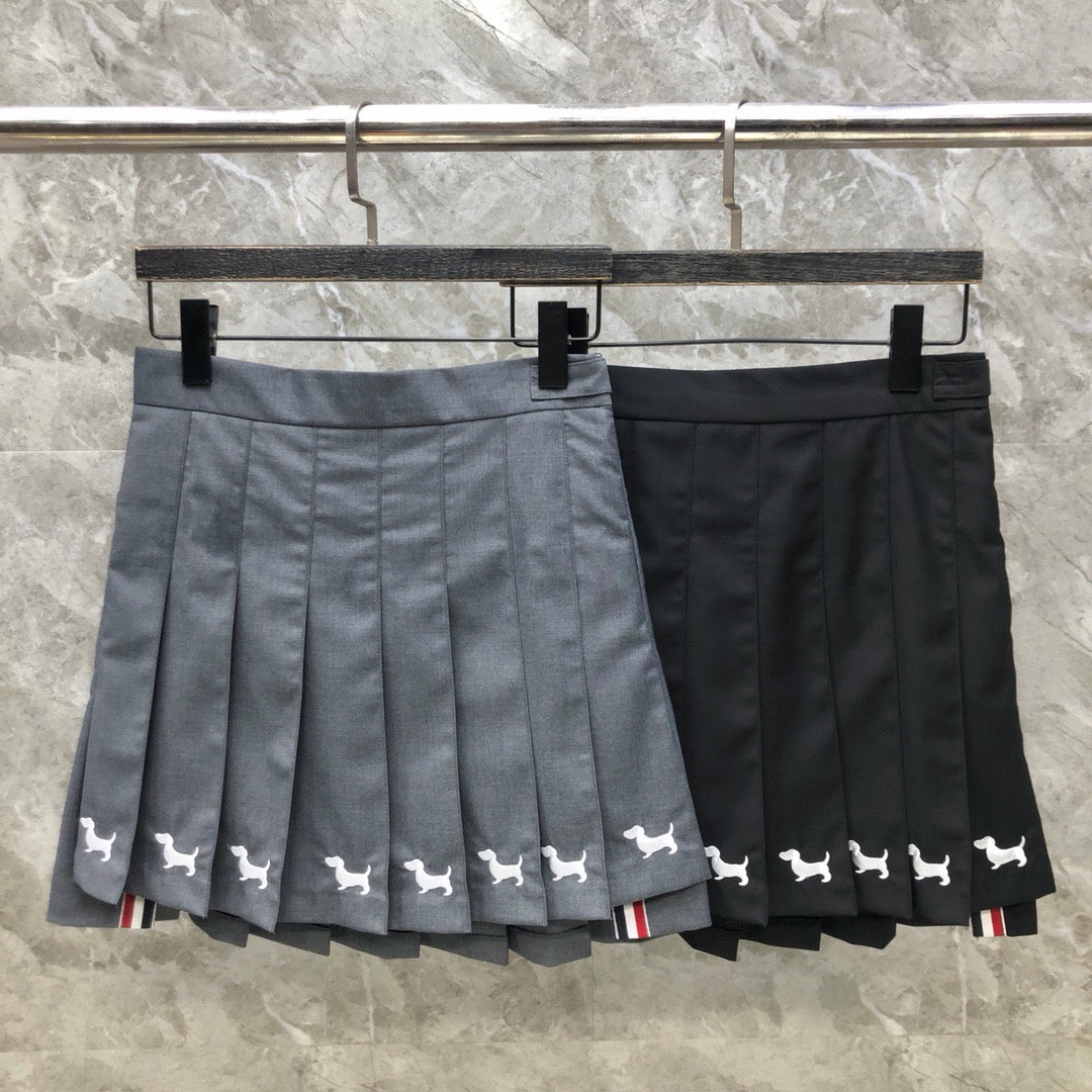 Women's High Waist Puppy Embroidered Mini Skirt