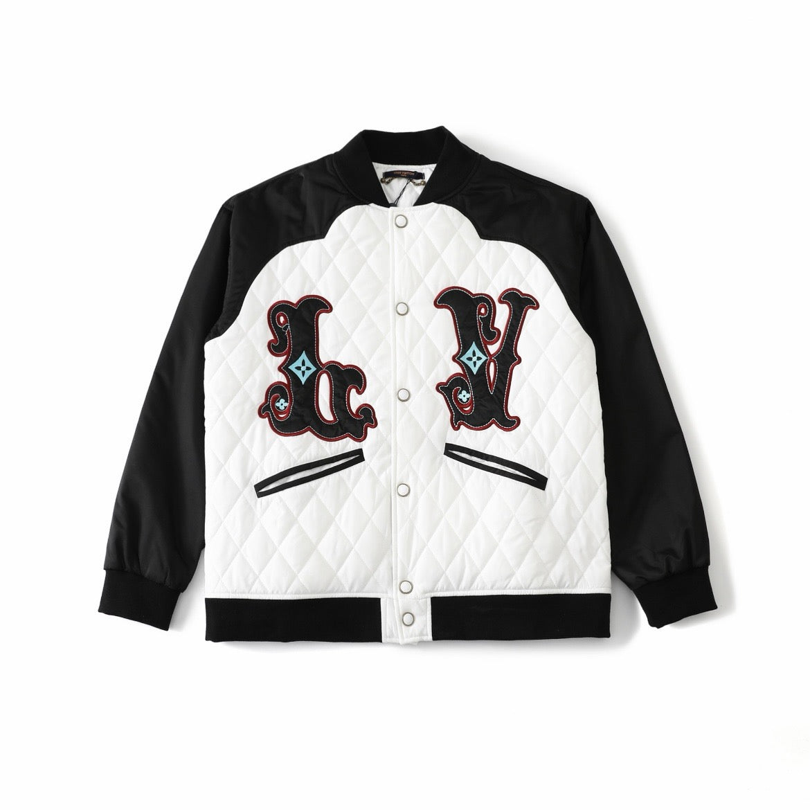 Color Block Raglan Sleeve Baseball Jacket
