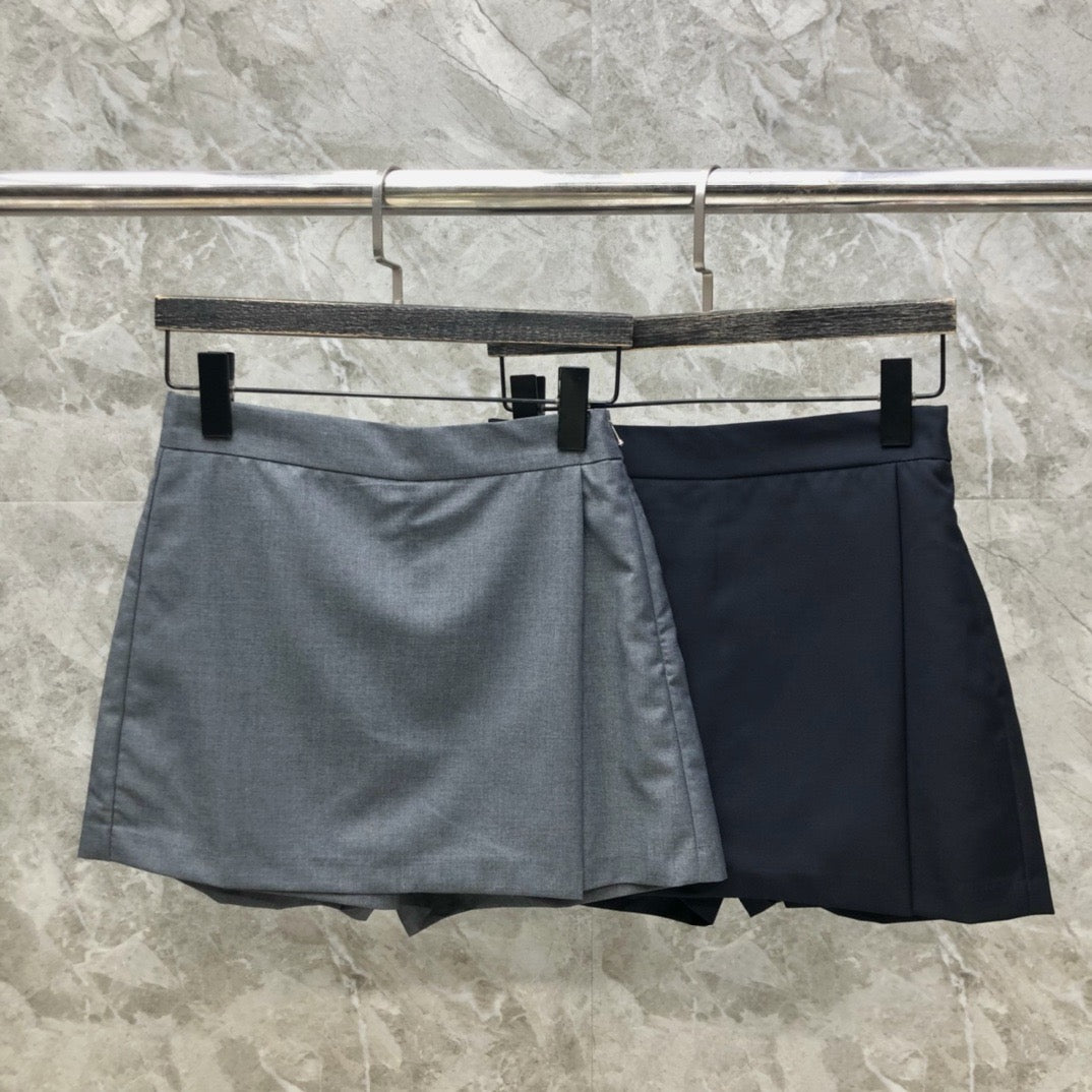 Women's High Waist Tailored Mini Skirt