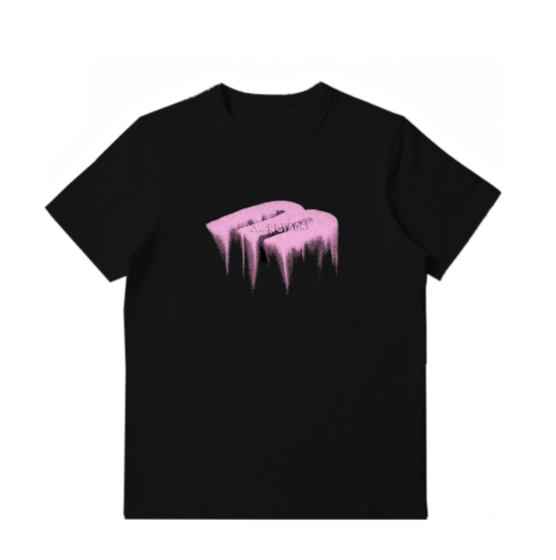 New Band Direct Print Washed Effect Faded Style Cotton T-Shirt