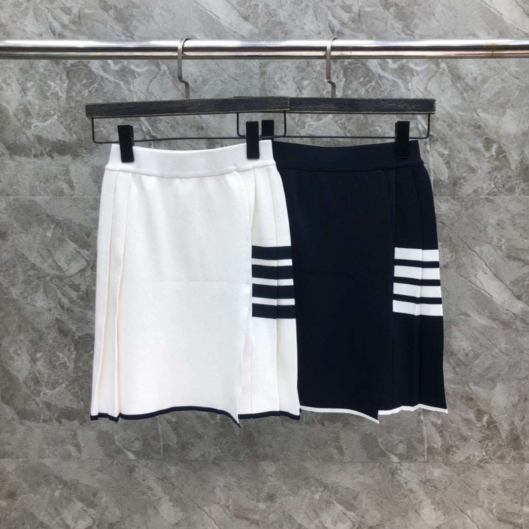 Women's Knit Four Stripe Mini Skirt