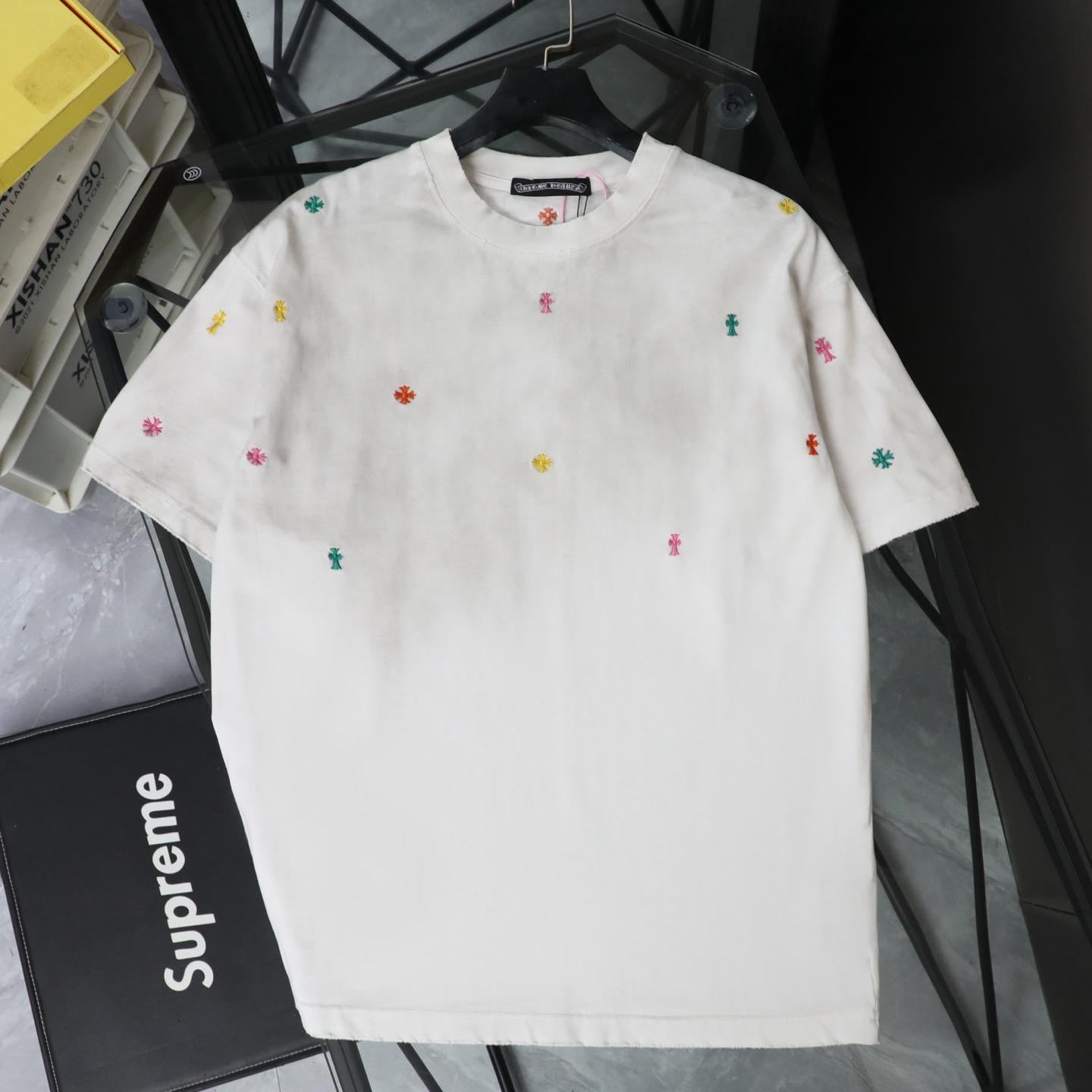 Chrome Hearts 26SS Ink Splatter Vintage Short Sleeve T-Shirt