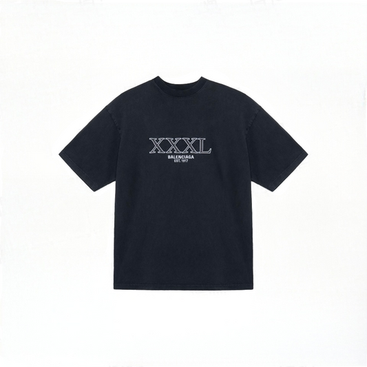New XXXL Logo Graphic T-Shirt, Crew Neck Short Sleeve Casual Tee