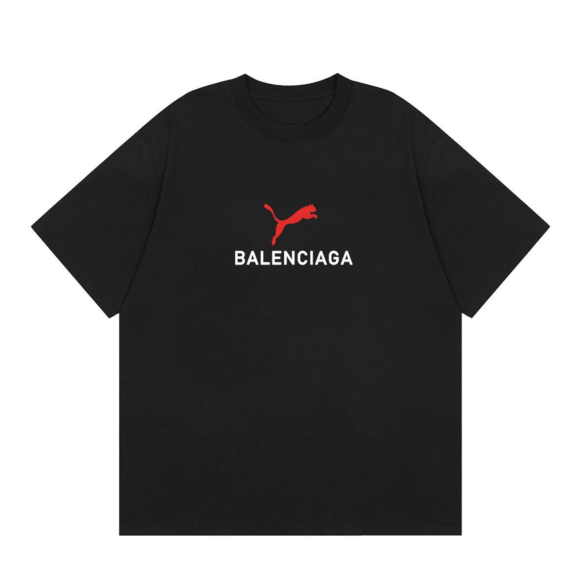 NEW Collab Letter Print Graphic Tee, Short Sleeve Casual T-Shirt