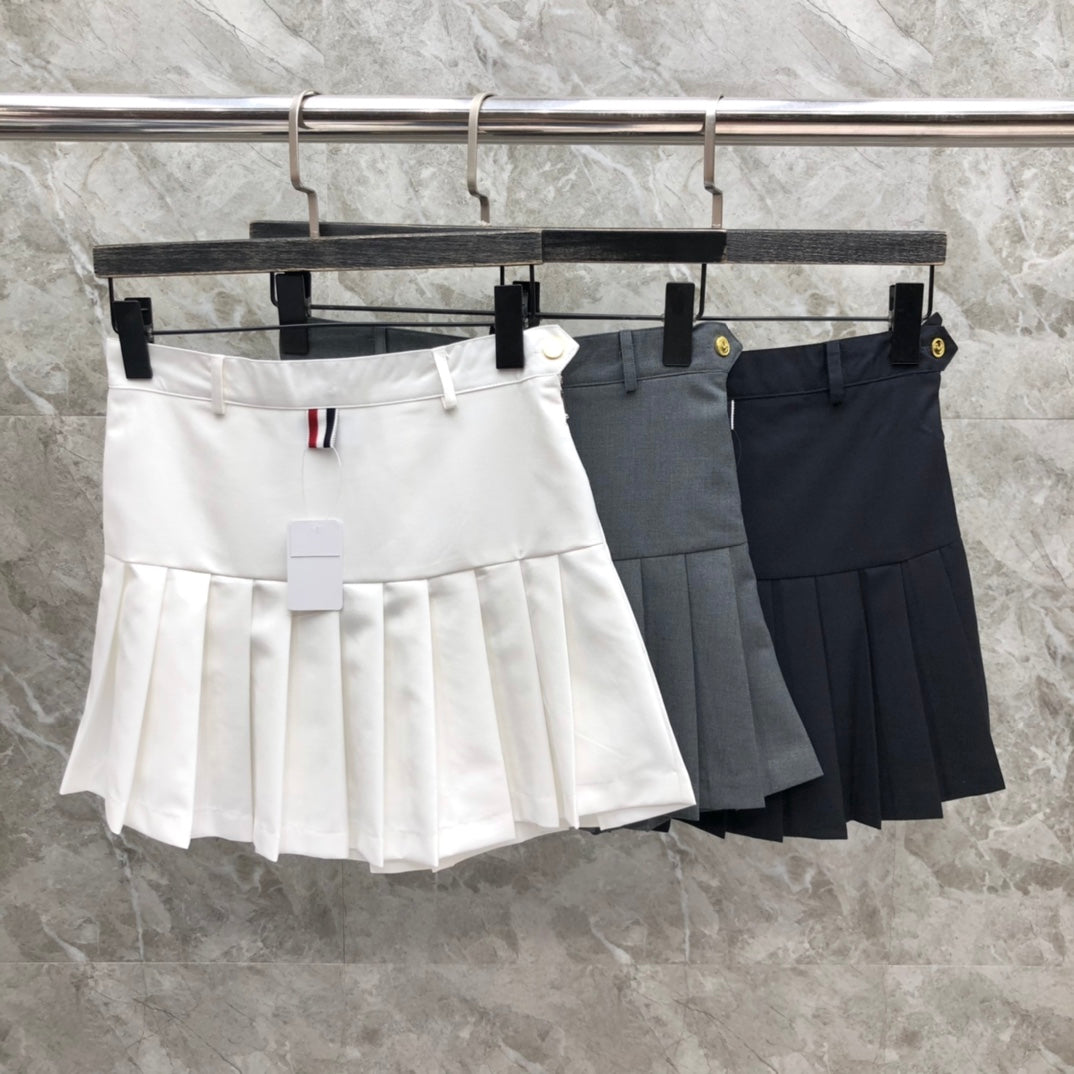 Women's High Waist Pleated Mini Skirt Classic Schoolgirl Style