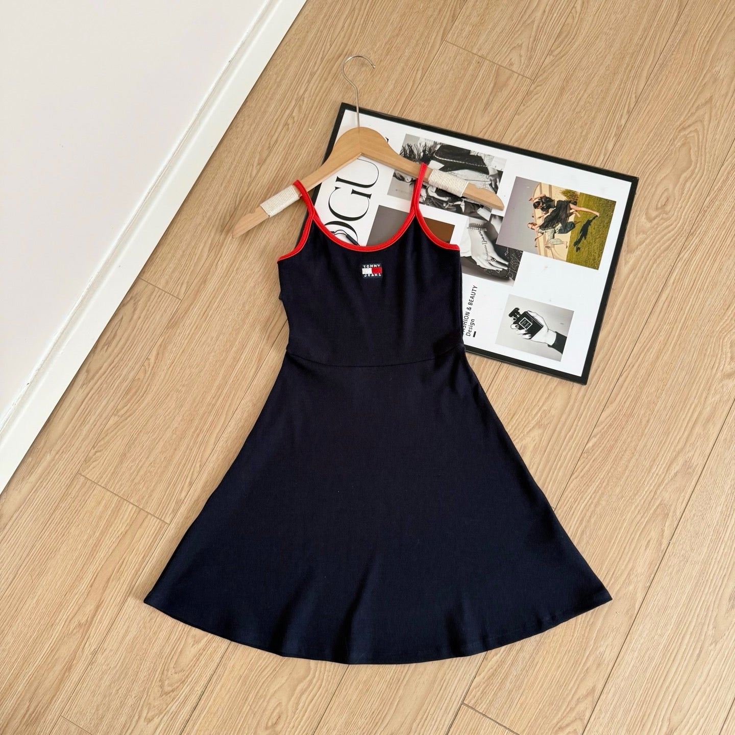 Classic Contrast Knit Cami Dress